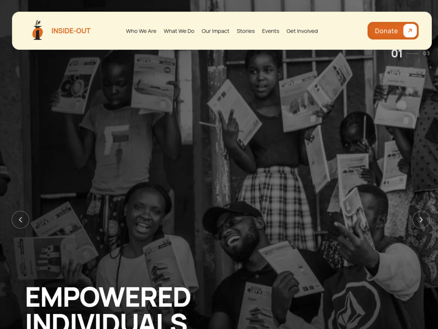 Inside-Out Community Ventures website homepage